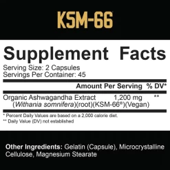 5% Nutrition Core KSM-66 Ashwagandha 90ct -Health And Health Care Shop 5NutritionKSM 66Ashwagandhalabel 84345.1701887385