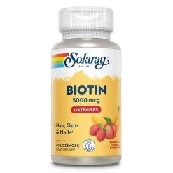 Solaray Biotin 5000mcg Tangy Fruit 60 Lozenge