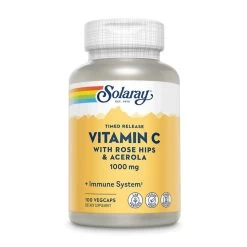 Solaray Time Release Vitamin C W Rose Hips And Acerola 1000mg 100 Capsules