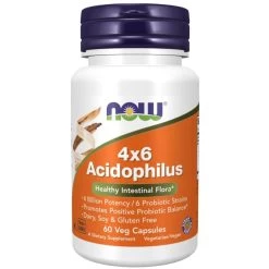 Now Foods 4x6 Acidophilus 60 Veg Capsules