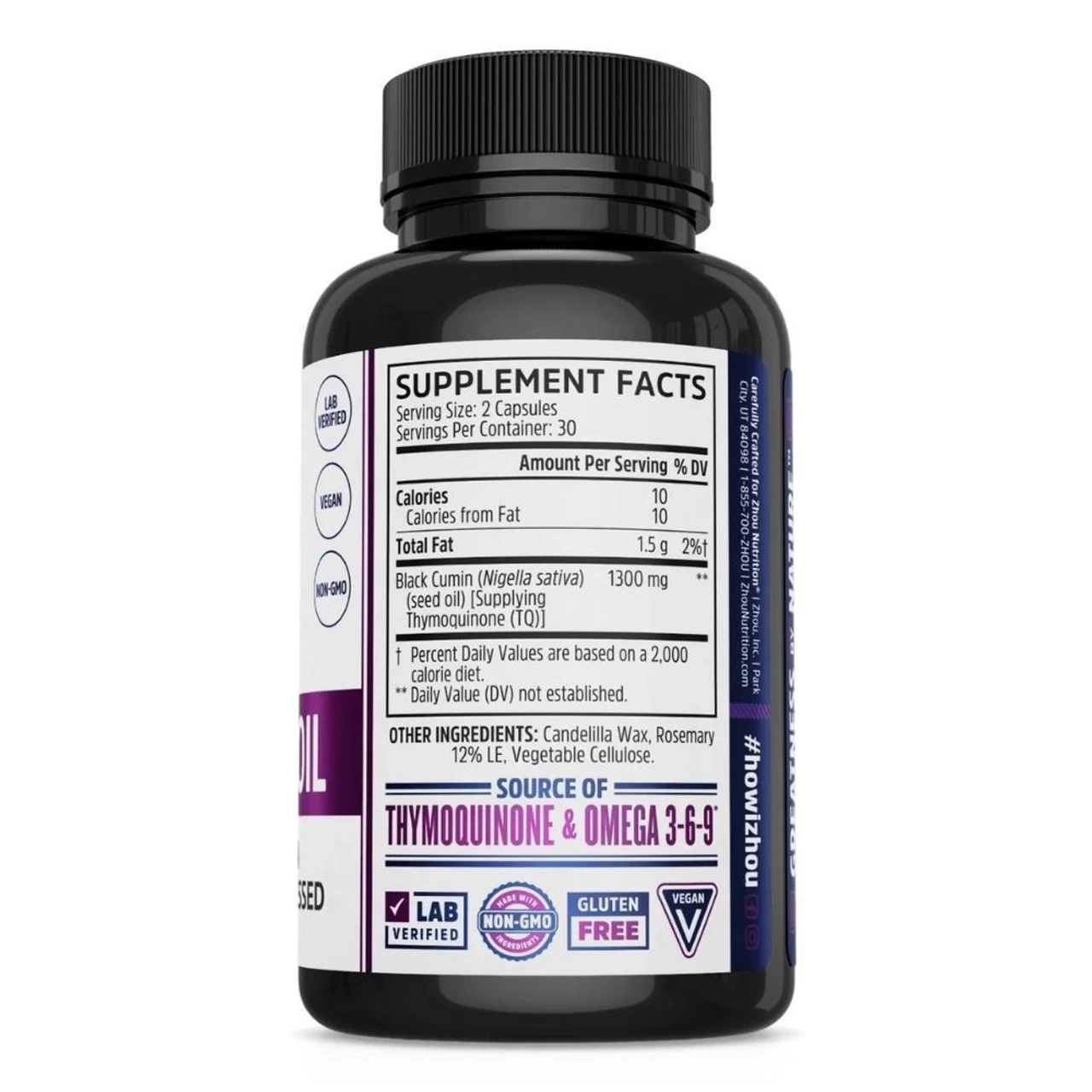 ZHOU BLACK SEED OIL 60 Capsules 4 ZHOU BLACK SEED OIL 60 Capsules - Image 2